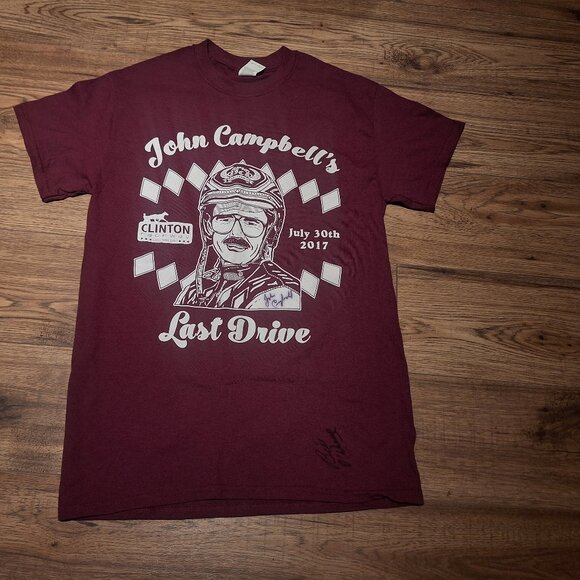 John Campbell t-shirt SIGNED and w/Bill O'Donnell Autograph harness racing Men M - Picture 1 of 4